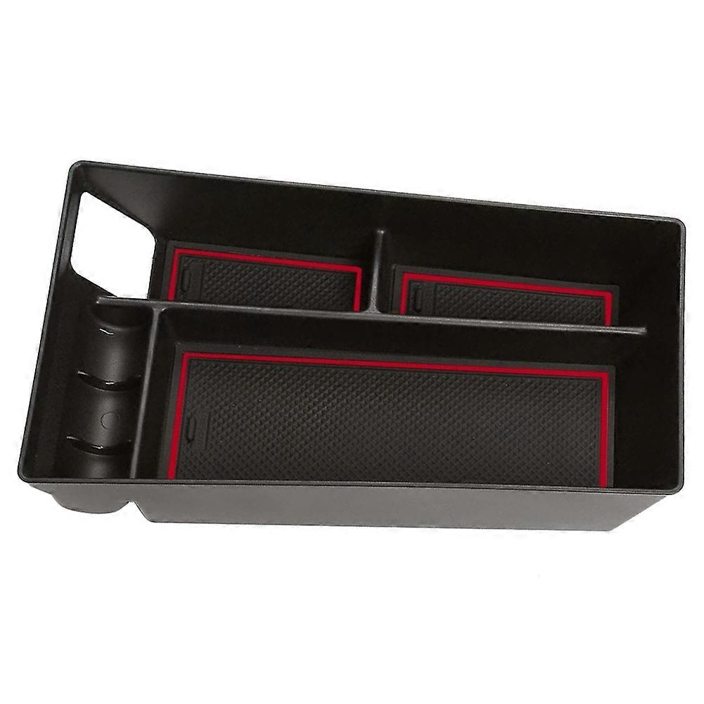 Center Console Organizer Tray for Mach-E 2021-2022 Armrest Storage Box Accessories with Coin Holder,Red