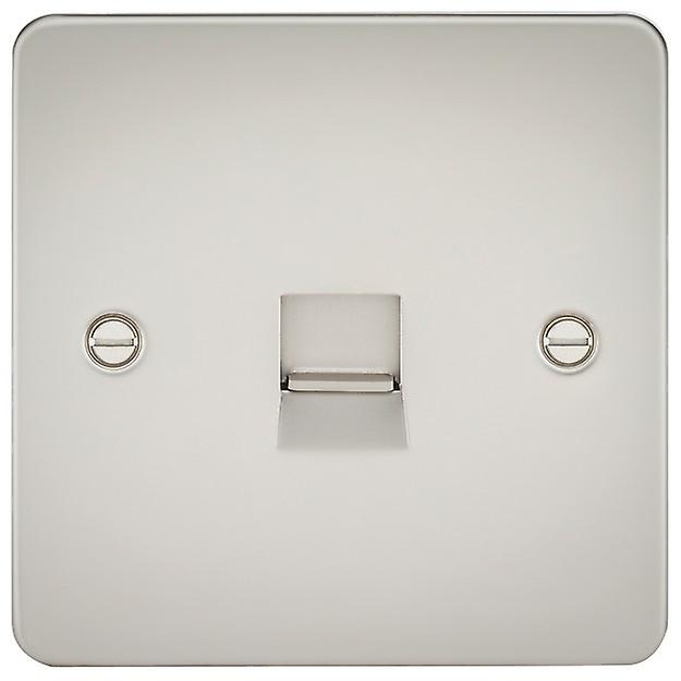 Knightsbridge Flat Plate Telephone extension socket - pearl - FP7400PL