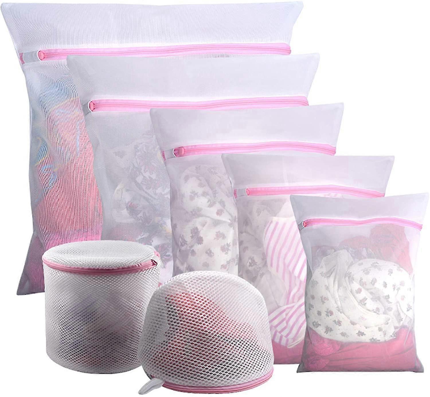 7pcs mesh laundry bags, reuse durable washing machine bag