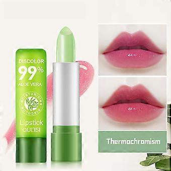 Aloe Vera Lipstick, Magic Temperature Color Change Lipstick Lip Blam Moisturizing Long Lasting Lip Makeup, update packing Beauty