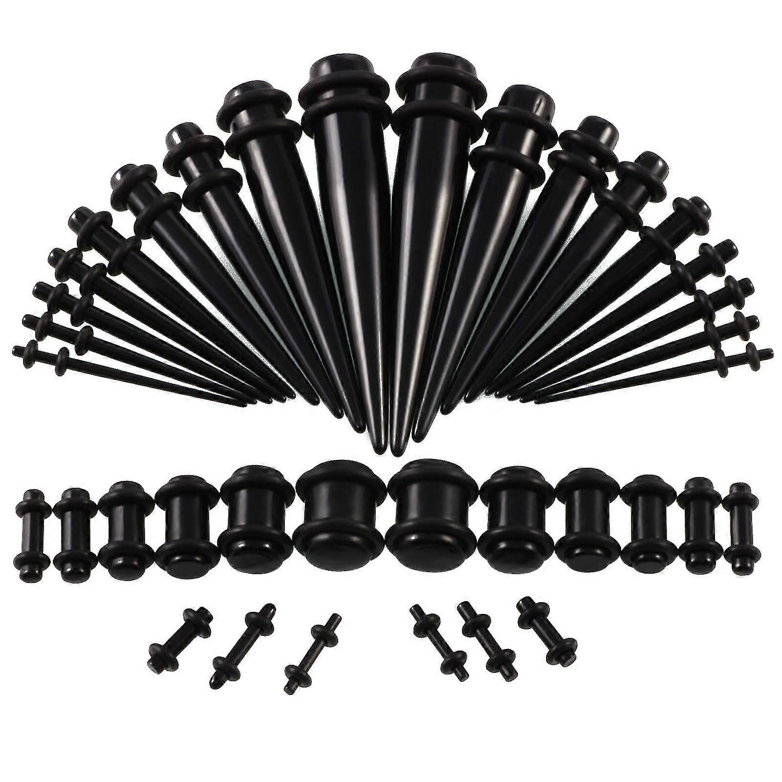 36pcs Interchangeable Taper Plug Piercing Ear Tunnel Stretcher Expander Unisex