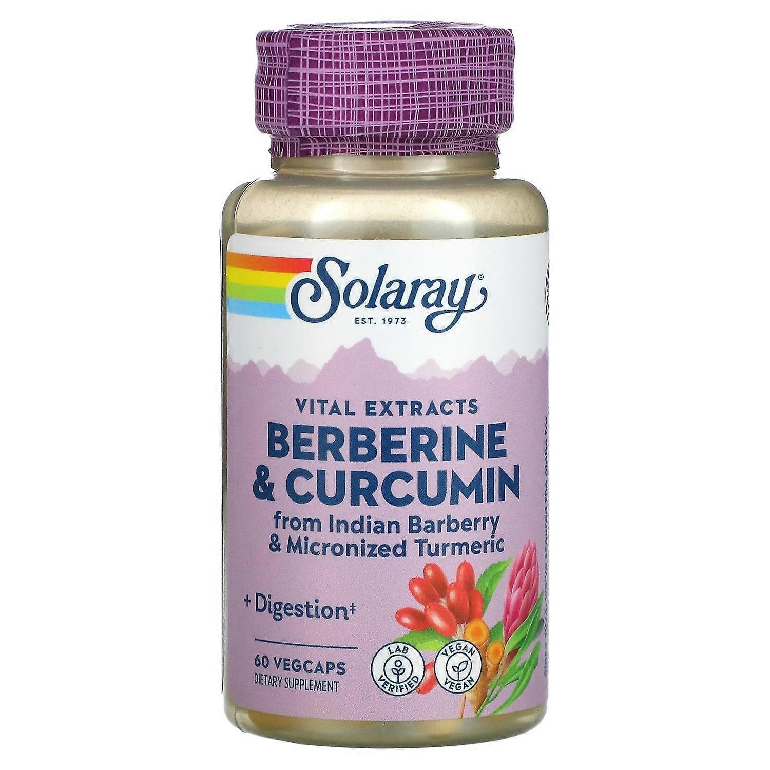 Solaray, Berberine & Curcumin, 60 VegCaps
