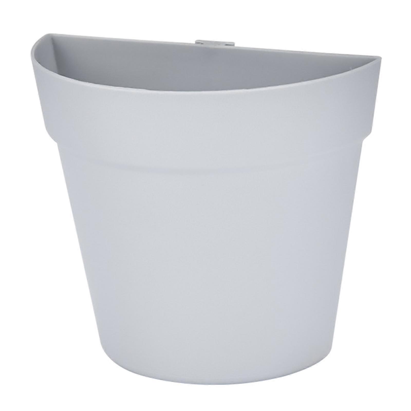 Wall Mounted Flower Pot Semicircle Shaped Plastic Plant Planter Container