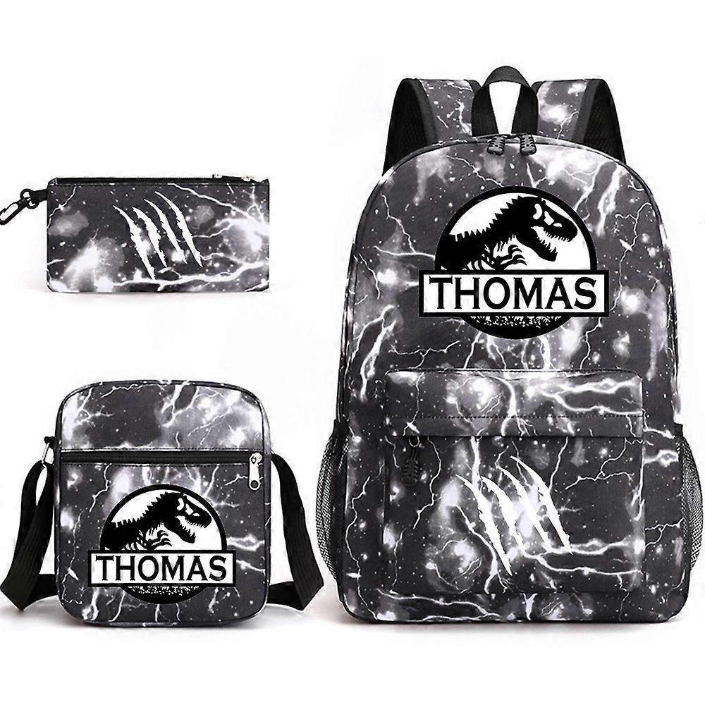 Jurassic World School Bag Backpack Pencil Case Shoulder Bag Three-piece Set _31