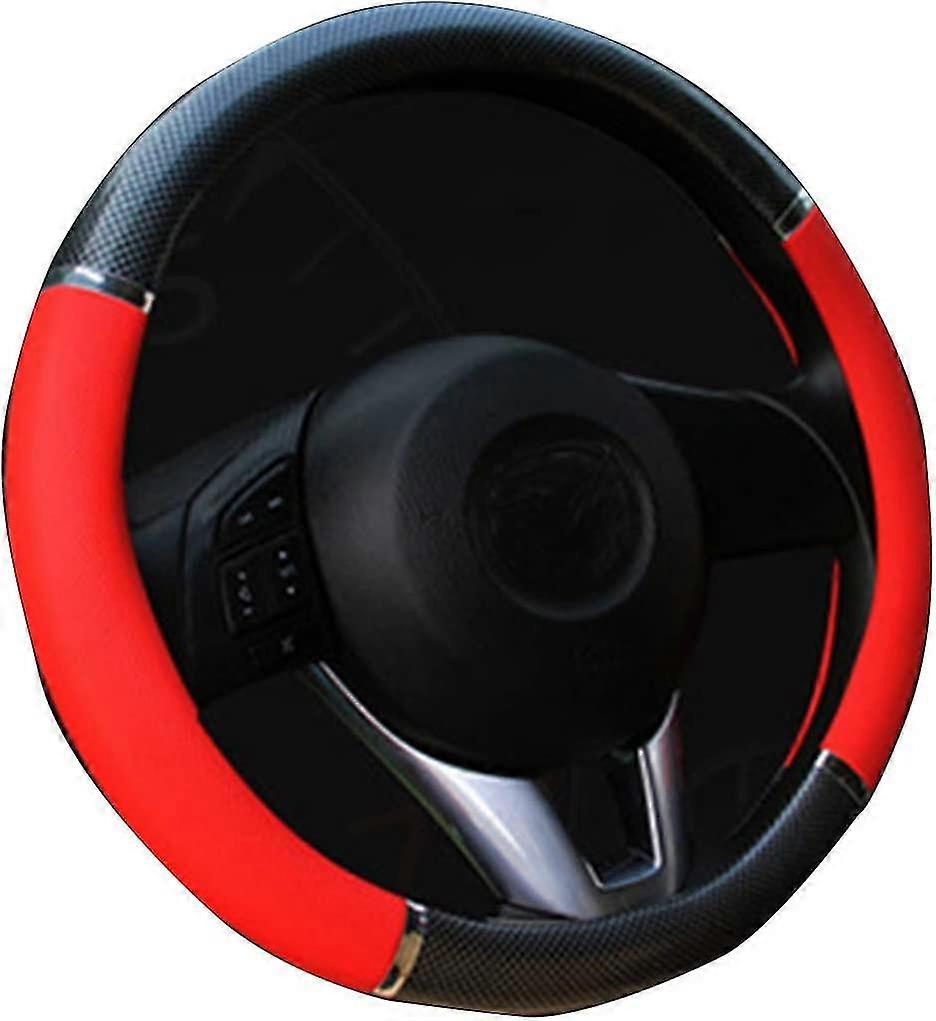 Medium Car Steering Wheel Cover 15 In,red