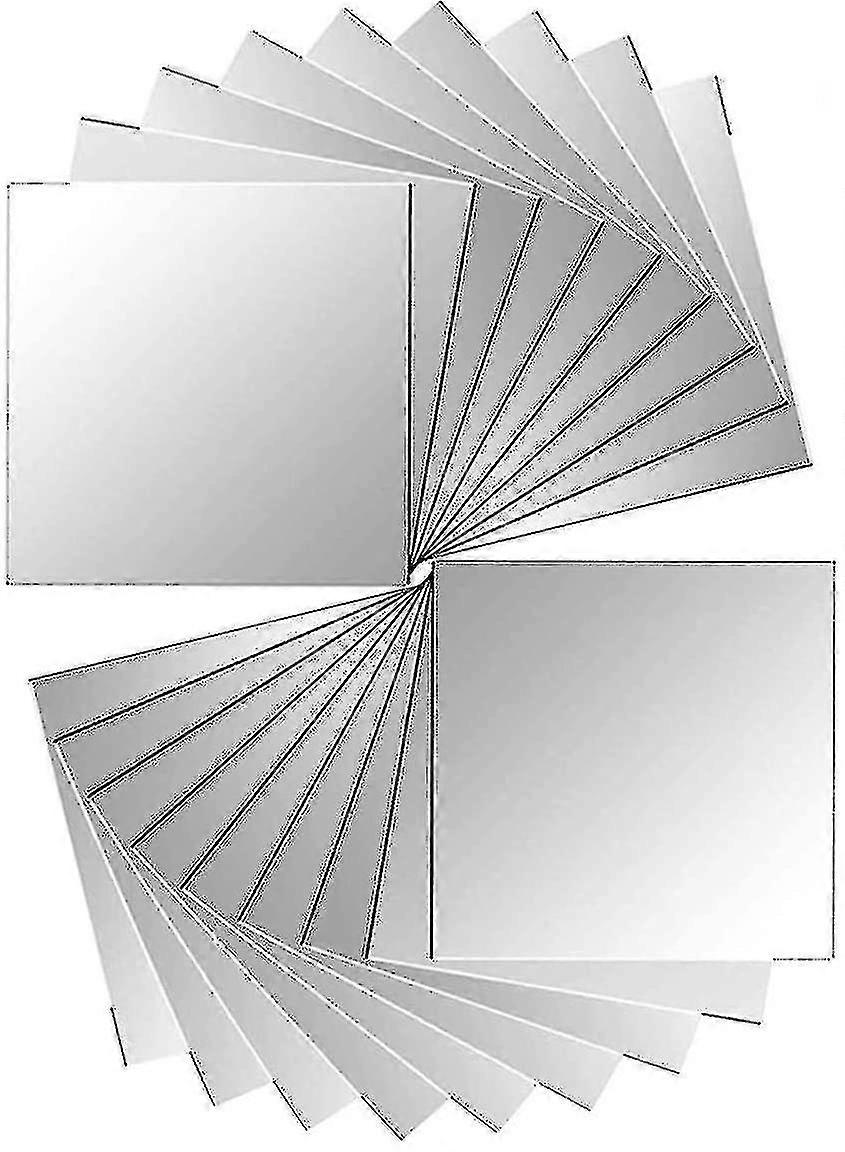 18 Pcs Mirror Sheets Simple Modern Mirror Plastic Mirror Self-adhesive