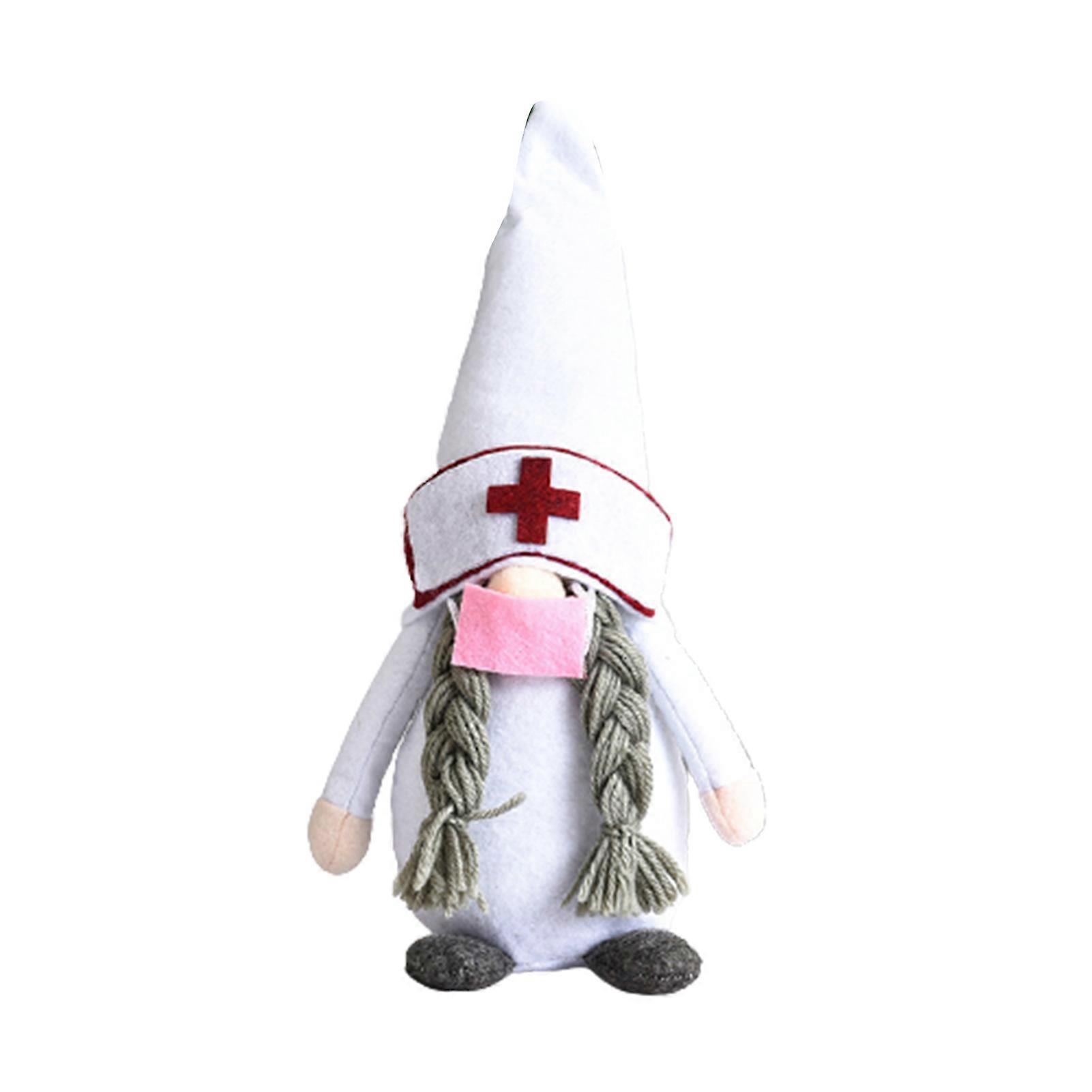 Faceless Dwarf Plush Doctors Nurses Motif Stuffed Gnomes Traditional