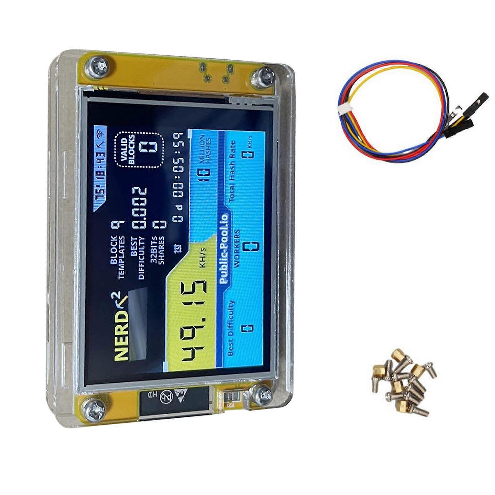 NerdMiner V2 Solo Bitcoin Miner - 49K Hashrate, 2.8