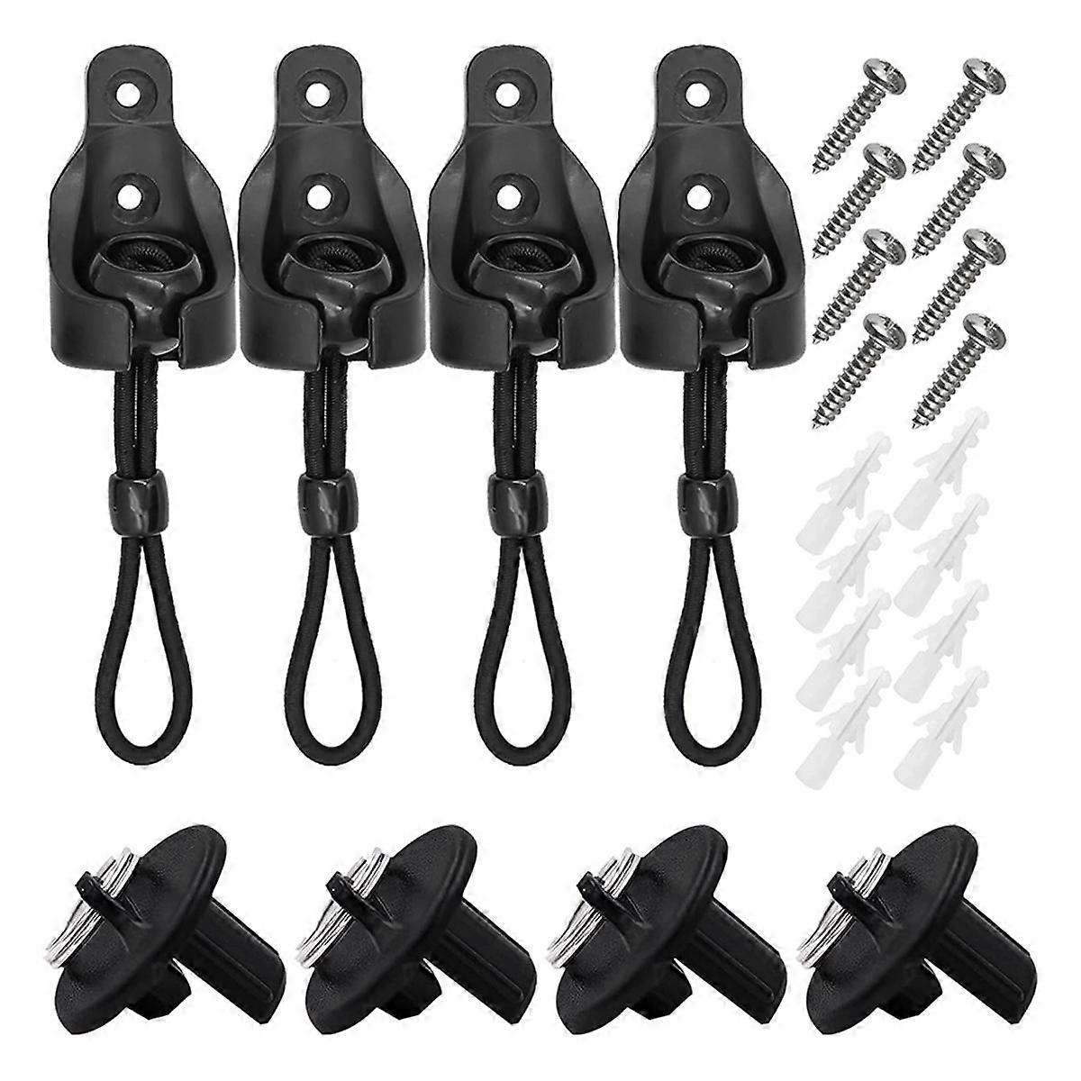 Replacement Parts Roller Shade Hardware Bungee Kit and End Cap Shade Tie Downs for Outdoor Roller S