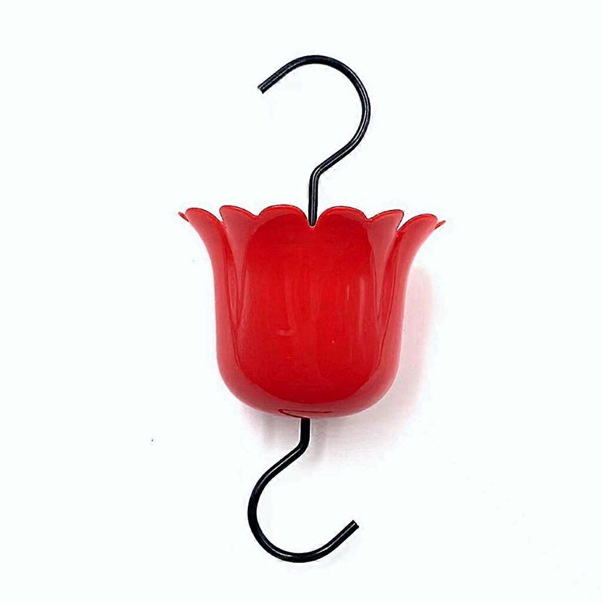 4-Pack Large Capacity Water Feeder Hanging Hummingbird Feeder with Hook and Cleaning Brush(Red)