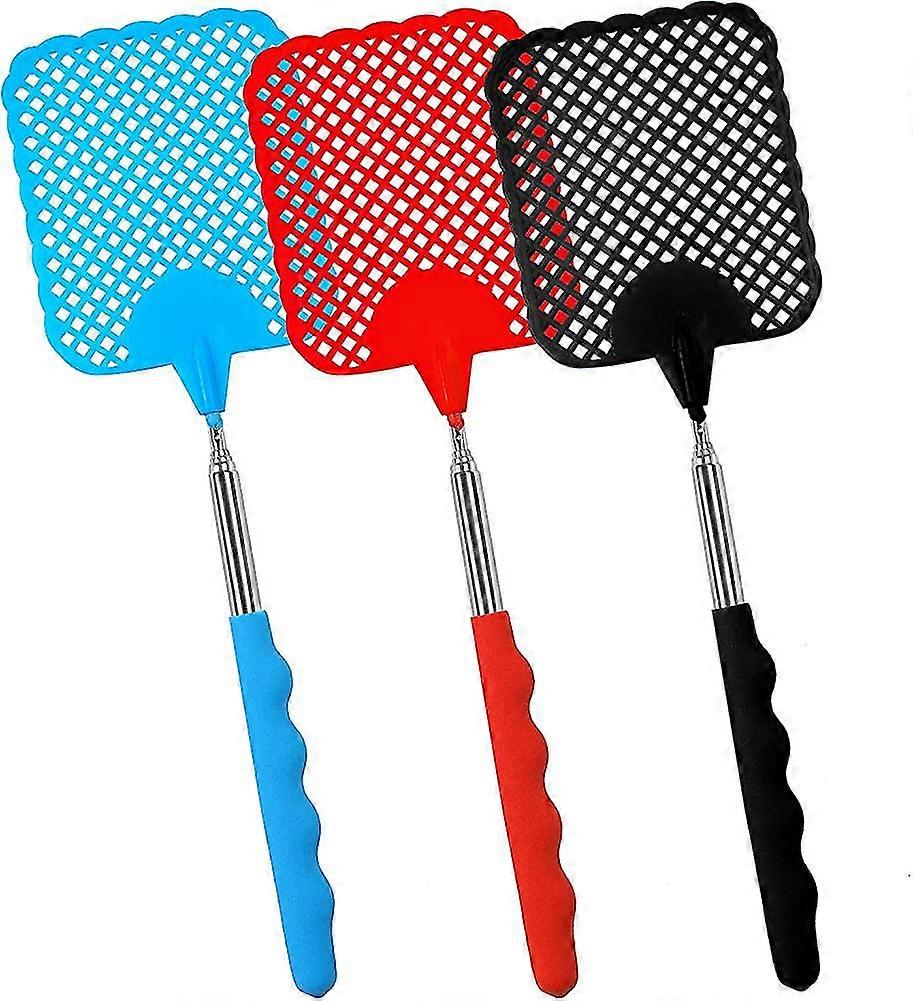 3 Pack Extendable Lightweight Manual Swat Pest Control With Acsergery Adjustable Stainless Gift