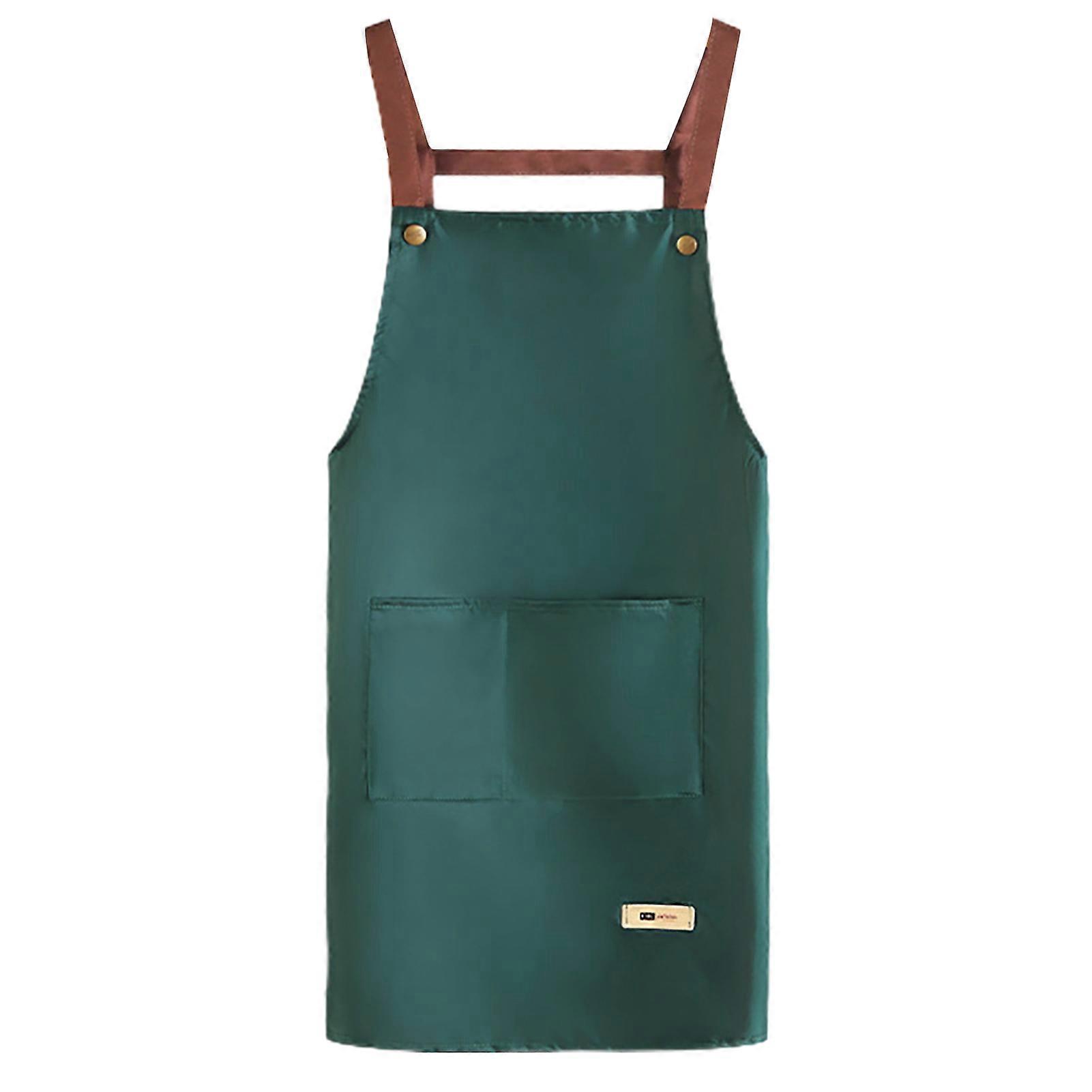 Cooking Apron Breathable Waterproof PVC Adjustable Halter Adult Cleaning Apron Kitchenware Supplies KAESI