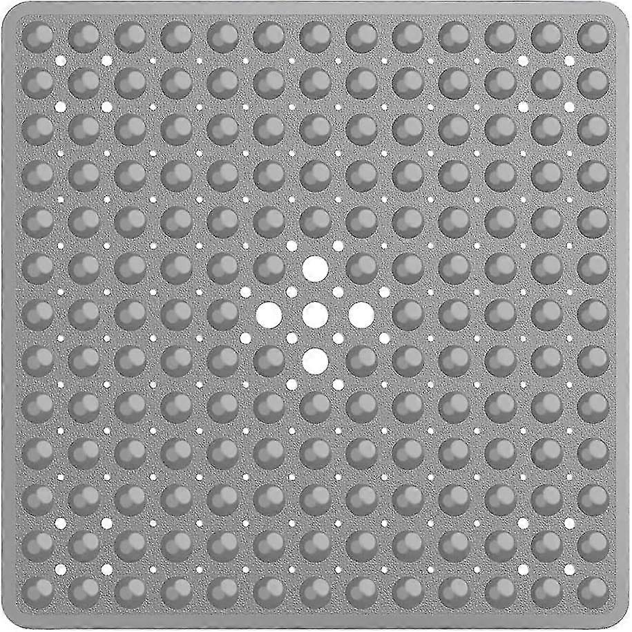 Square Shower Mat 21 X 21inch Heilwiy Non Slip Bathtub Mat With Suction Cups And Drain Gift
