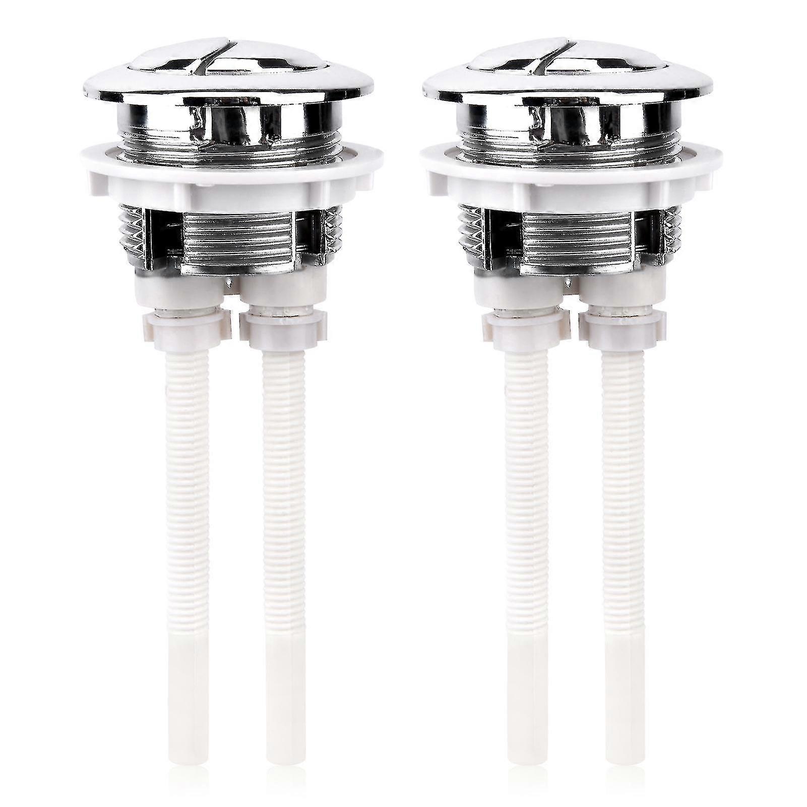2pcs 38mm Rods Replacement Home Water Tank Dual Push Toilet Flush