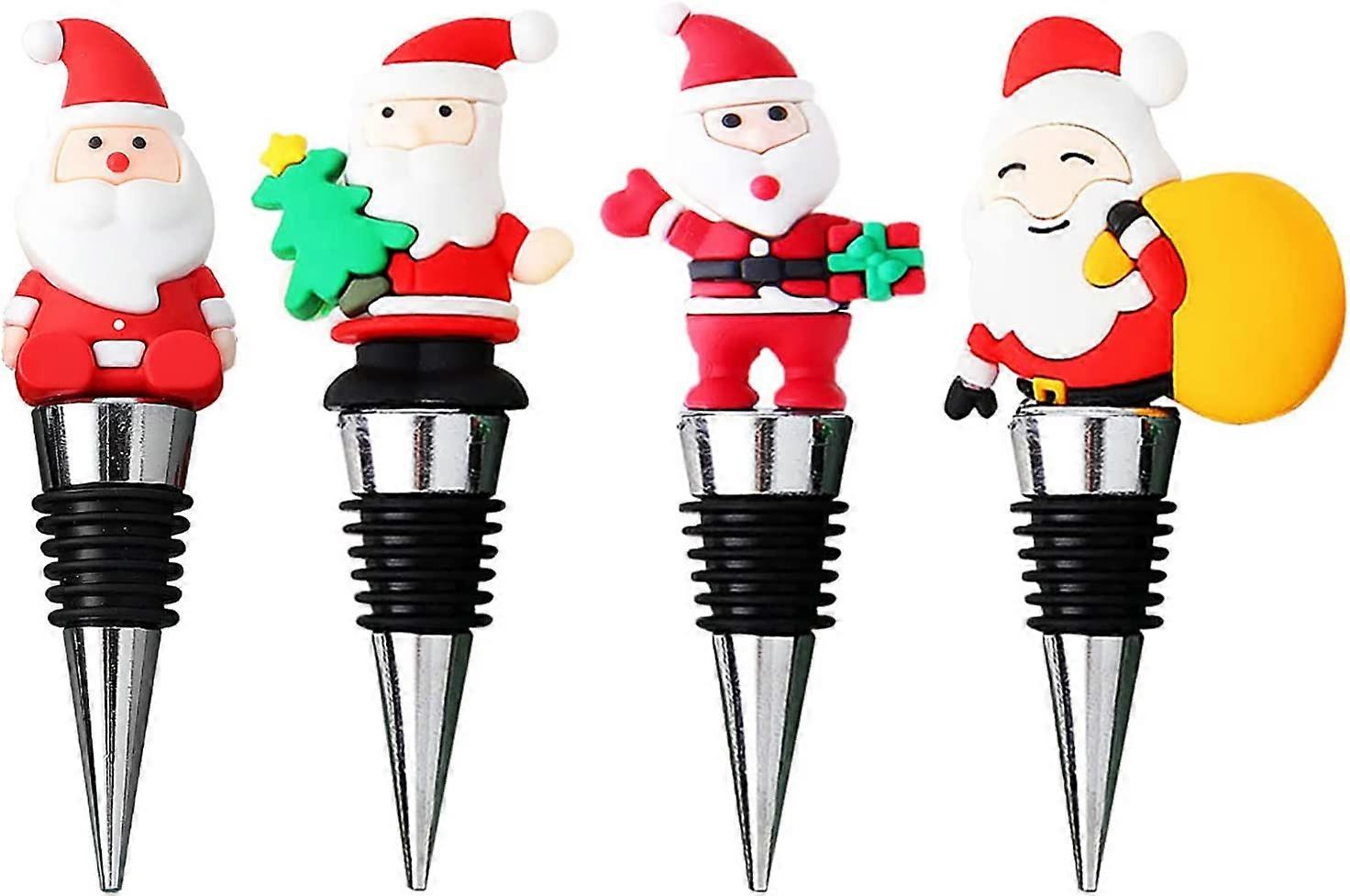 Pcs Santa Claus Wine Stoppers Reusable