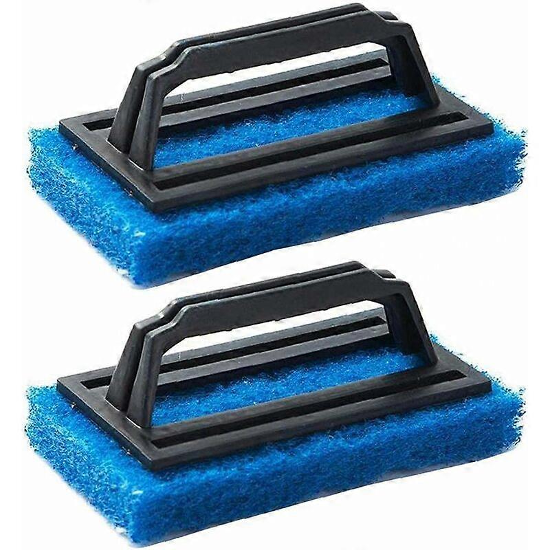 Pool Wall Brush With Sponge Handle 15X9X2.5cm 2pcs blue