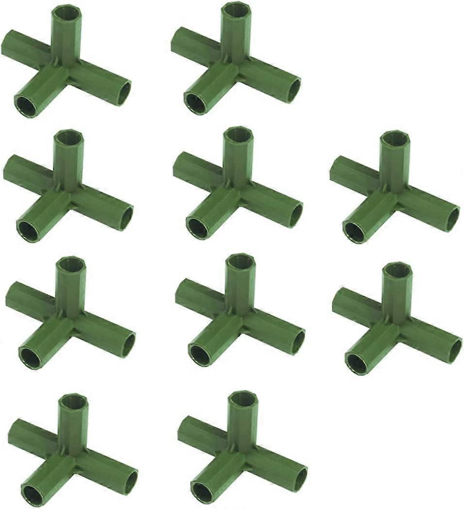 10pcs Garden Frame Connecting Accessories 16mm(4 Way Right Angle)