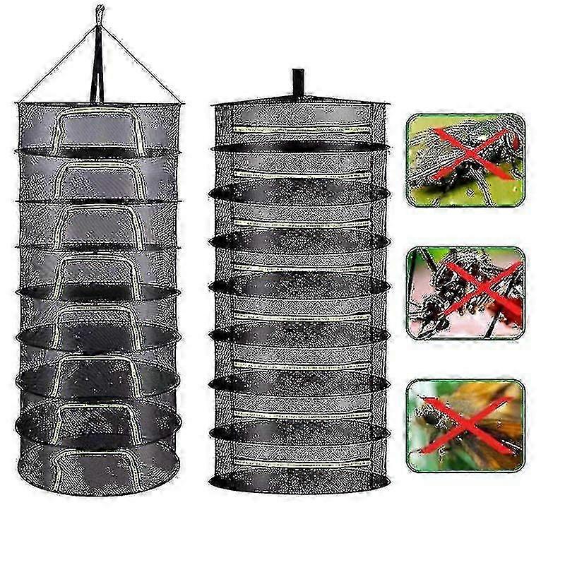 Layers Drying Net For Herbs Hanging Basket Folding Dry Rack Herb Drying Net Dryer Bag Mesh For Flowers Buds Plants Organizer