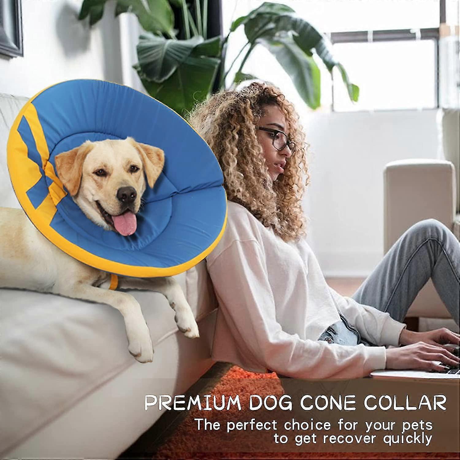 PUZAUKAL Dog Cone After Surgery Soft, Adjustable Dog Cone