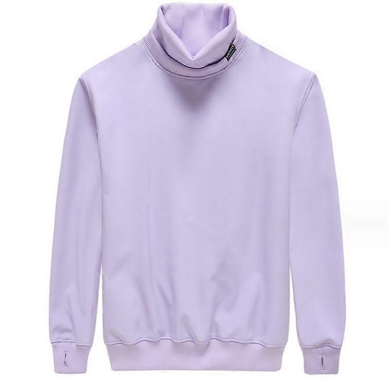 Men's 100% Interlock Knit Combed Cotton Super-Soft Pre-Washed Ski Casual Droptail Turtleneck Pullover Sweater