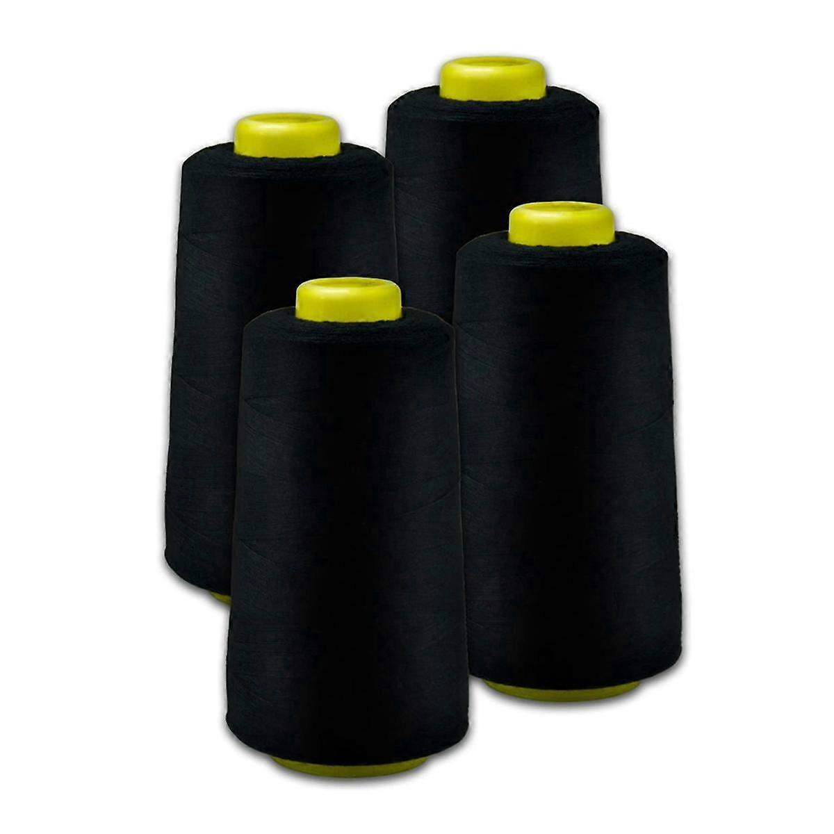 All- Black Thread for Sewing Polyester Sewing Thread of 3000 Yards Each Spool Thread for Sewing Mac