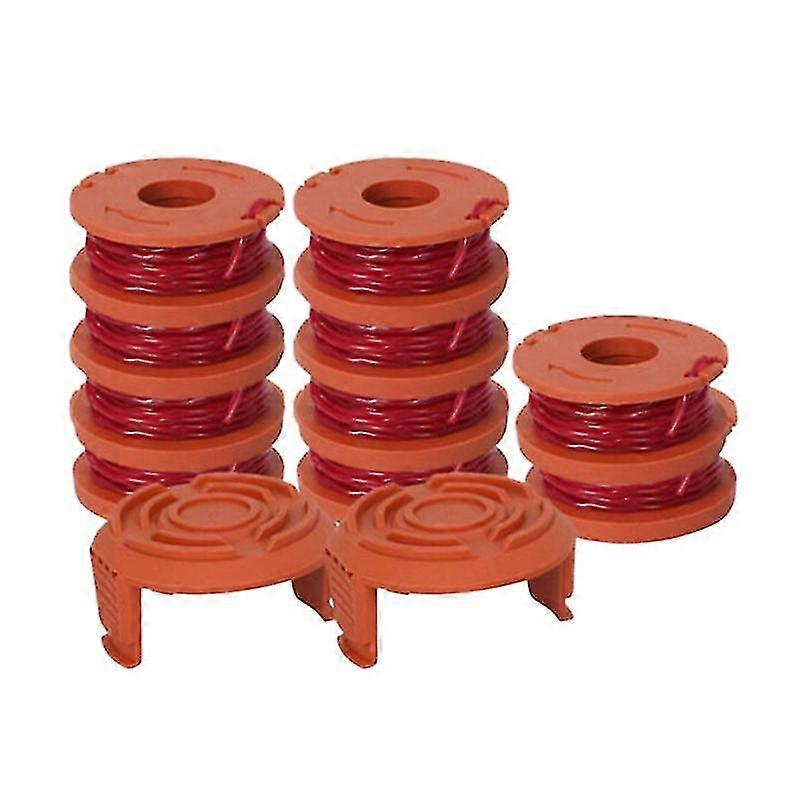 12 Pack Replacement Spool String Trimmer Line 10 Pack Spool And 2 Cap Lawn Mower Accessories For (haoyi
