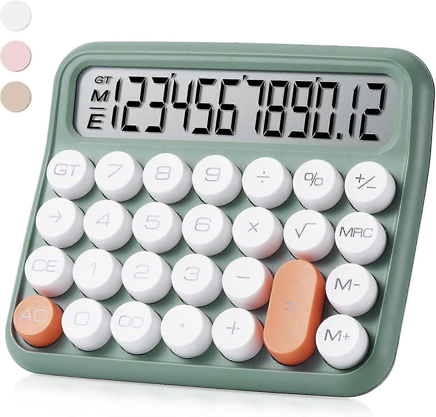 Office Calculator 12 Digit Large Lcd Display Cute