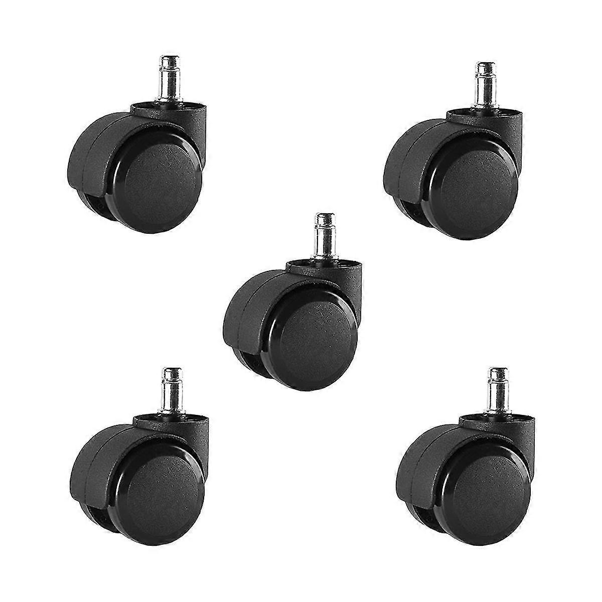 5pcs 2inch שחור החלפת גלגלי כיסא משרדי - גלגלים כיסא משרדי החלפת חובה כבדה עבור H