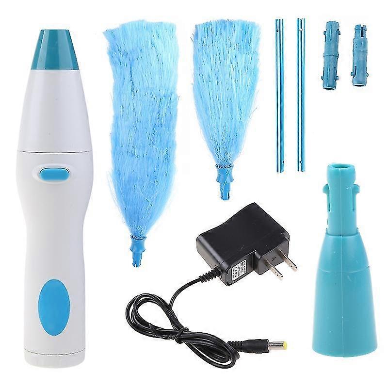 Household Electric Duster Multifunction Rechargeable Automatic Dust Removal Brush Collector With Extendable Handle Rotating Furniture Cleaning Tool