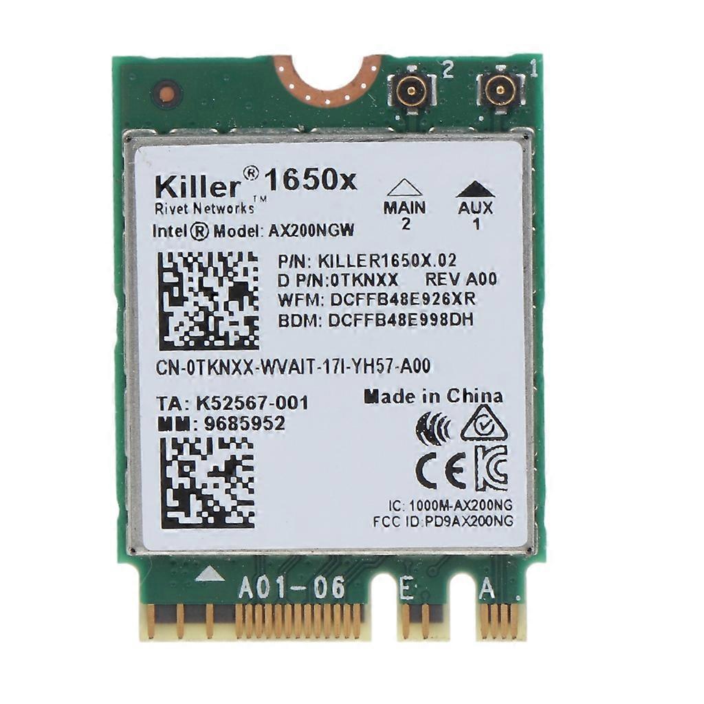 killer 1650X AX200 for M.2 Wi-Fi 6 Network Card DualBand 2400M Bluetooth-compatible 5.1 Laptop/PC support win10 11