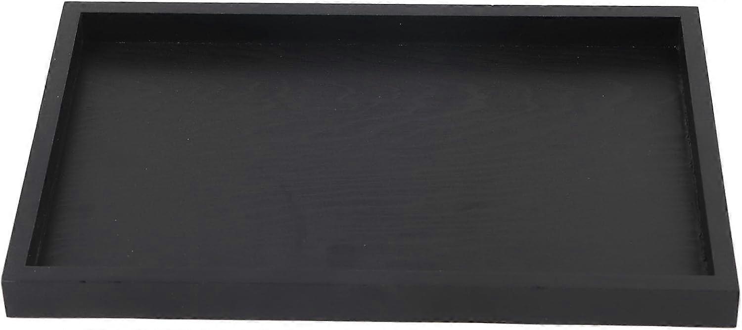 Solid Wood Tea Coffee Snack Dinner Tray Rectangular Restaurant Tray (30*20*2cm)