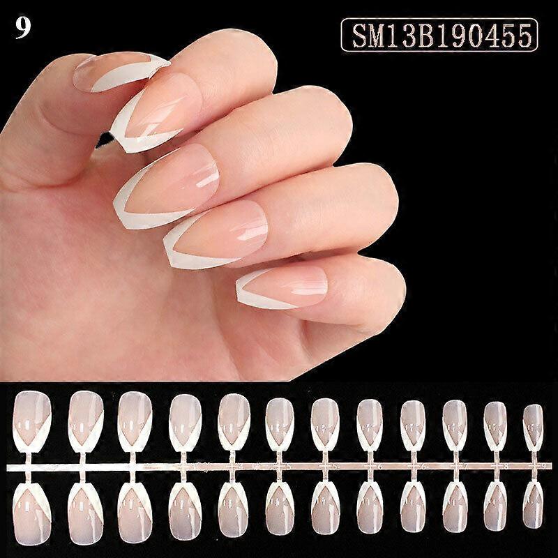 24X Χριστούγεννα ψεύτικα νύχια γαλλικά πλήρες κάλυμμα μακρύ/κοντό φέρετρο τύπου στο ψεύτικο καρφί