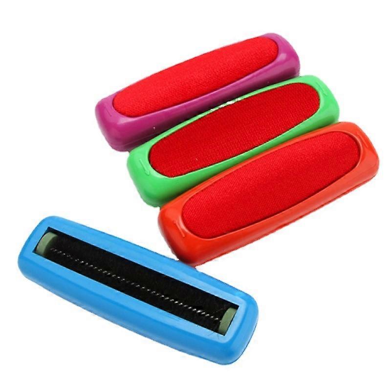 Carpet Dust Brush Plastic Table Crumb Sweeper Pet Hair Fluff Cleaner Sticky Picker Lint Roller4pcs-Random Color