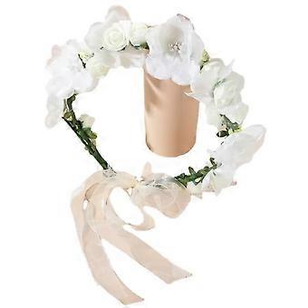 Couronne De Fleurs Bleue - Serre-tête Guirlande Fleur Simulation Pour Mariage, Festival, Plage Et Party