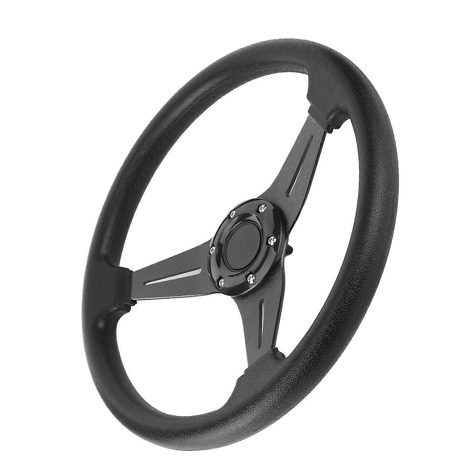 Universal 14in Racing Car Drifting Steering Wheel Replacement - Black