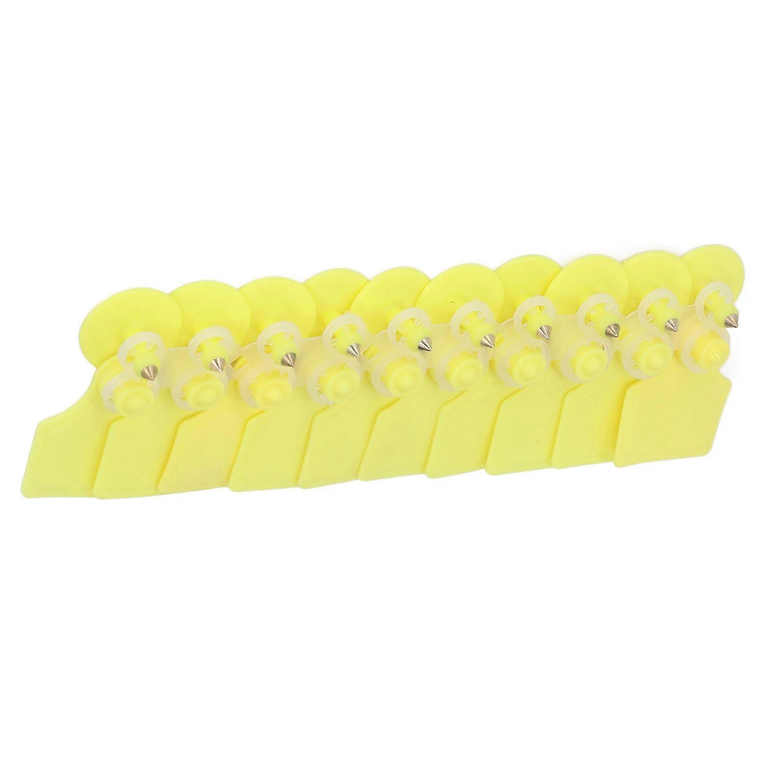 Ear Tag Blank Yellow for Livestock Identification - Set of 50 (Sheep, Pig, Cattle)