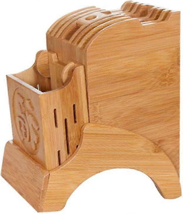 Multifunctional Kitchen Storage Rack - Bamboo Kitchen Knife Block Knife Holder With Stand
