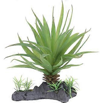 plantes d’aquarium artificielles aquarium ornement pour tortue lézard caméléon (vert)