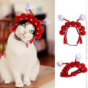 Pet Headgear Soft Headband With Cute Ears Warm Hat Head Accessories Easter Costume For Cats Kitten Puppy And Small Dogs