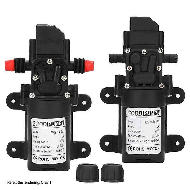 1Pcs Automatic Flow Switch 6L/Min DC12V 70W 130PSI AUTO Diaphragm Water Pump Self Priming Pumps, Screw Thread