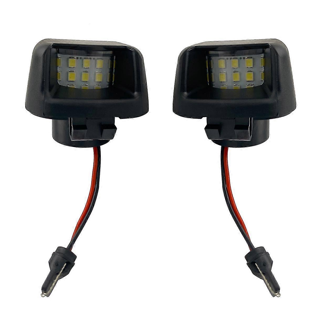 2X Alloggiamento della lampada della luce targa a LED per Navara D40 Frontier 2007-2019 26510-ZP50A Nero