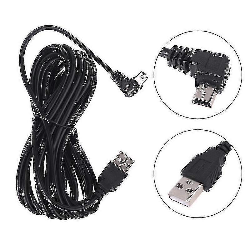 3.5m Car Auto Camera Dvr Power Cable Charger Power Supply Plug Adapter Extension Cable 90 Degree Rig