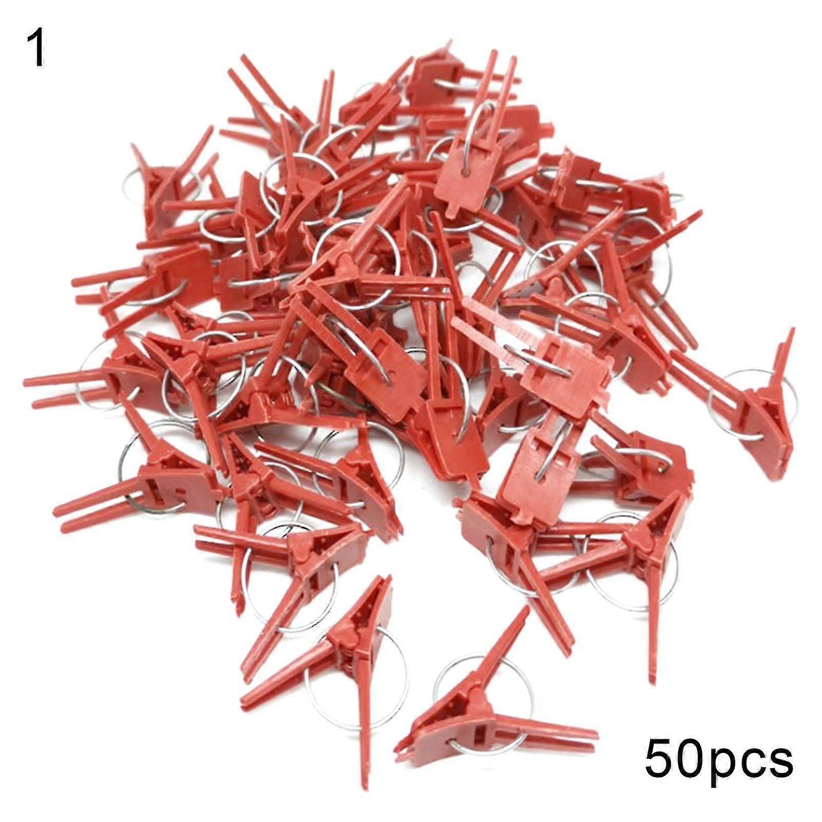 50pcs / set Pfropfklammern Wiederverwendbare flexible Abs Pfropfklammern Gartenpflanze Unterstützung für Auberginen