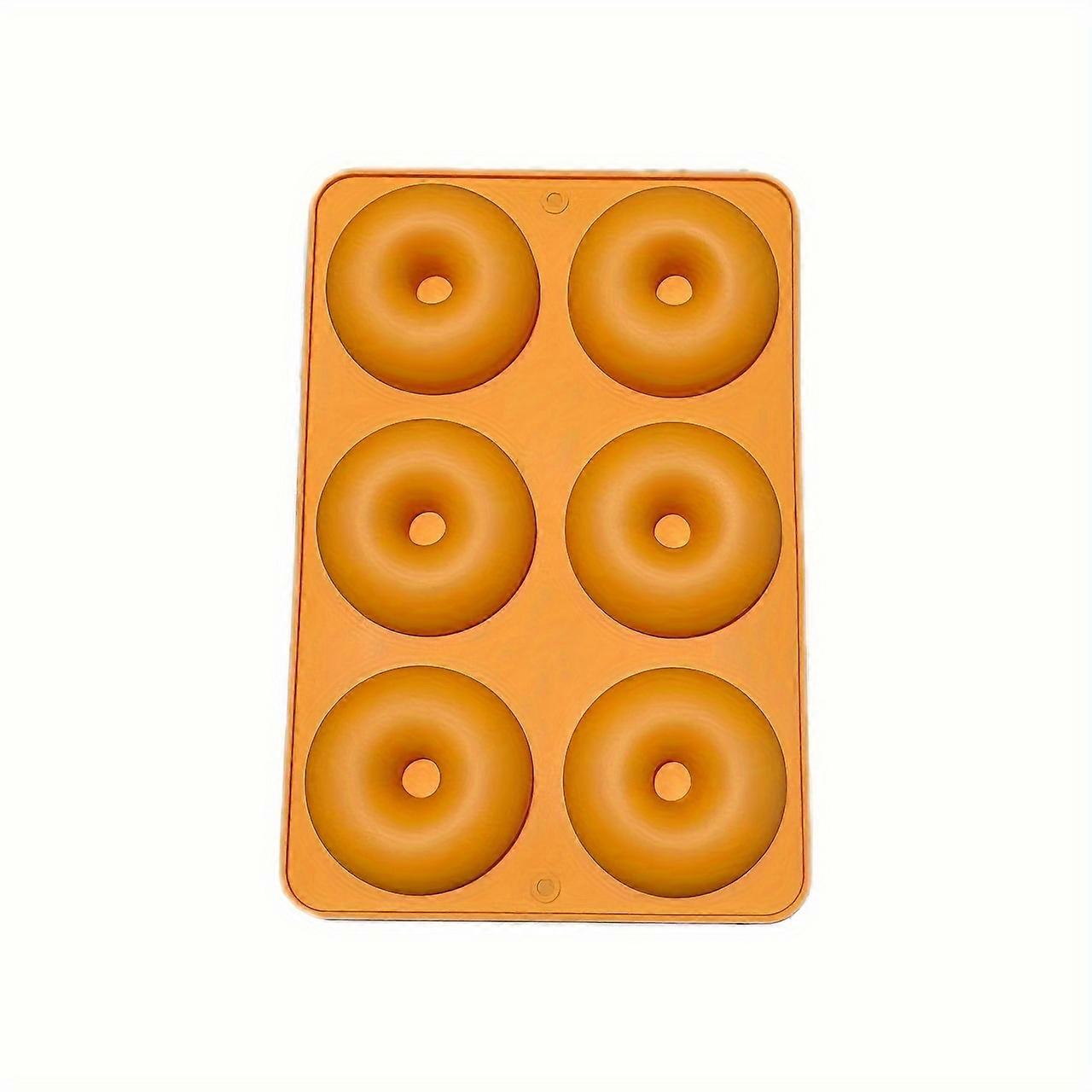 1pc, Durable Silicone Donut Pan, Non-Stick, Easy Clean, BPA Free, Perfect For Cake, Biscuit, Bagels, Muffins, And More !