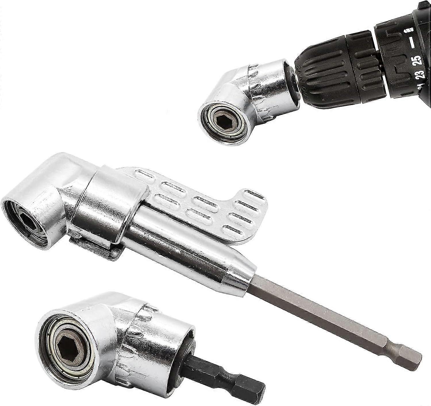 Right Angle Drill Bit, Angle Bit Right Angle Screwdriver 105 Degree 1/4" Hex Shank For Drill 2pcs-QJWL