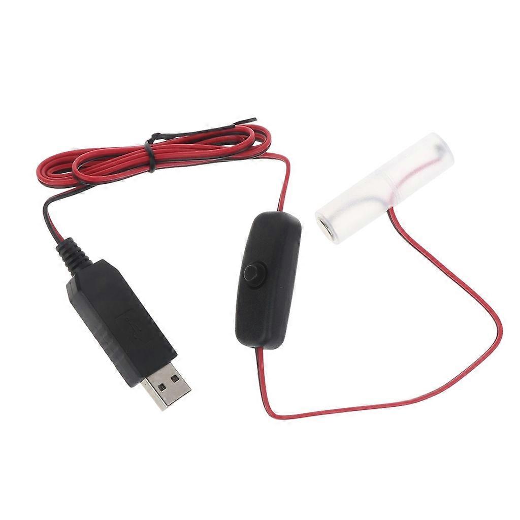 Universal Type C USB to 1.5V AM3/LR6/AA Dummy Battery Power Cable With Switch
