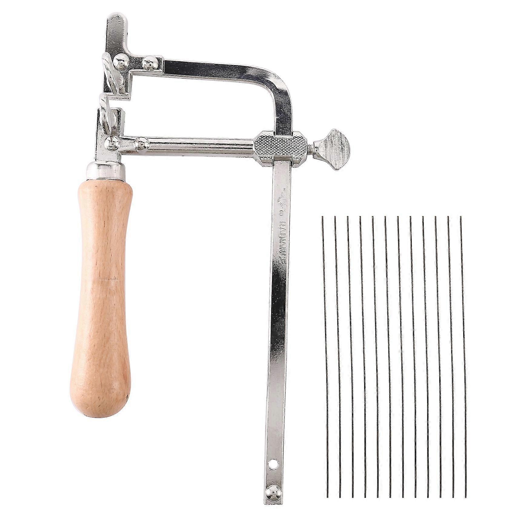 Profesjonalna regulowana piła łukowa drewniany uchwyt piły jubilerskiej piła ręczna narzędzia jubilerska piła jubilerska