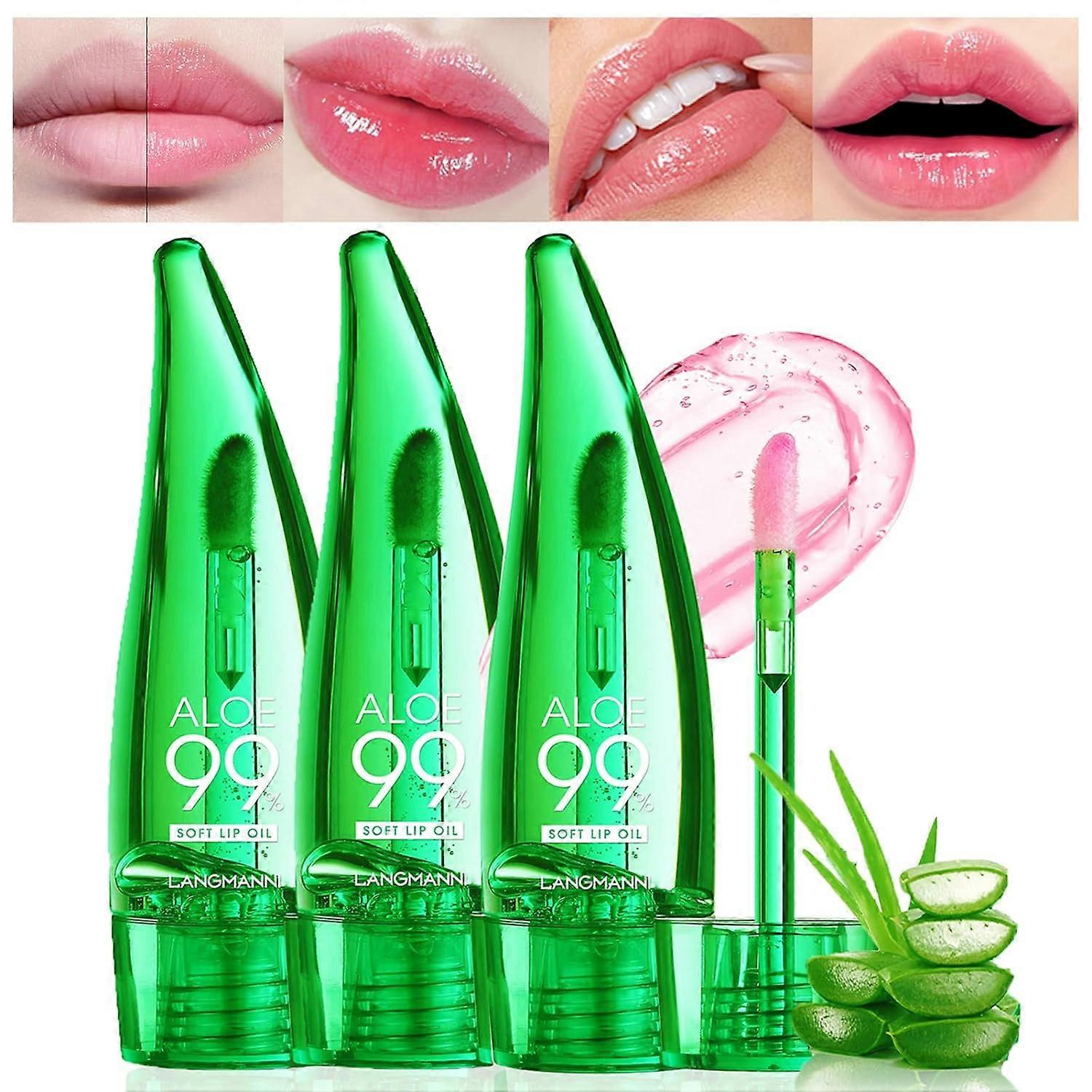 Unbrand Aloe Vera Lip Oil PH Temperature Color Changing Lip Gloss Aloe Vera Long Lasting Nutritious