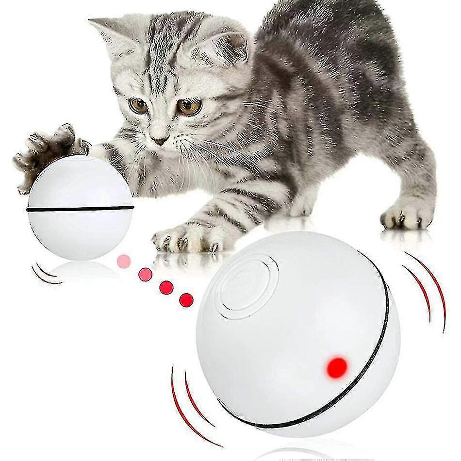 Ball Automatic Smart Cat Toy White