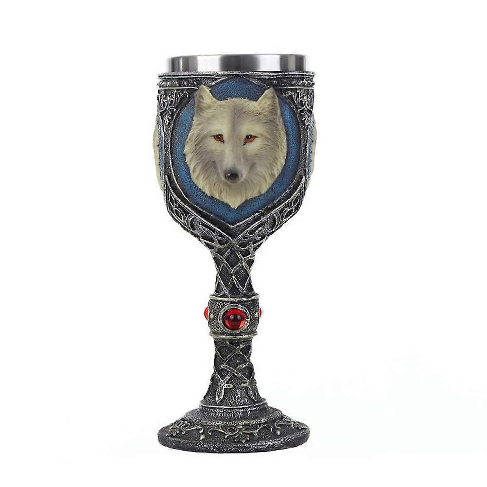 Skull Wine Goblet Cup Mug Double Wall Resin Tankard Drinking Cup